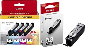 Canon 6857864 PGI-270 CLI-271 Ink Cartridge Set