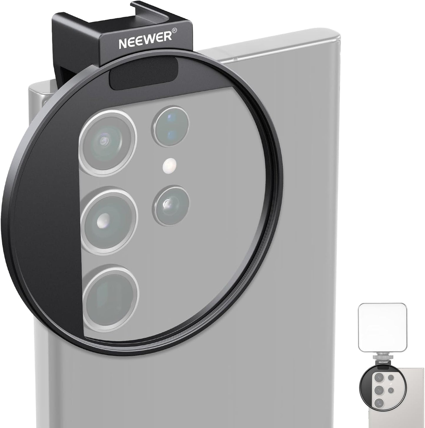 Neewer LA006 67mm Phone Filter Mount Clip Cold Shoe