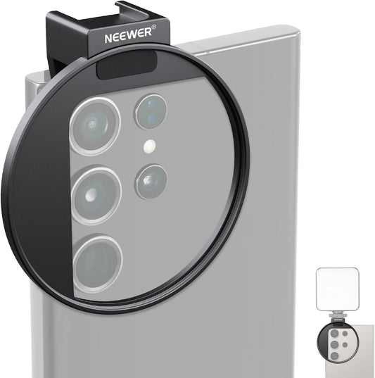 Neewer LA006 67mm Phone Filter Mount Clip Cold Shoe