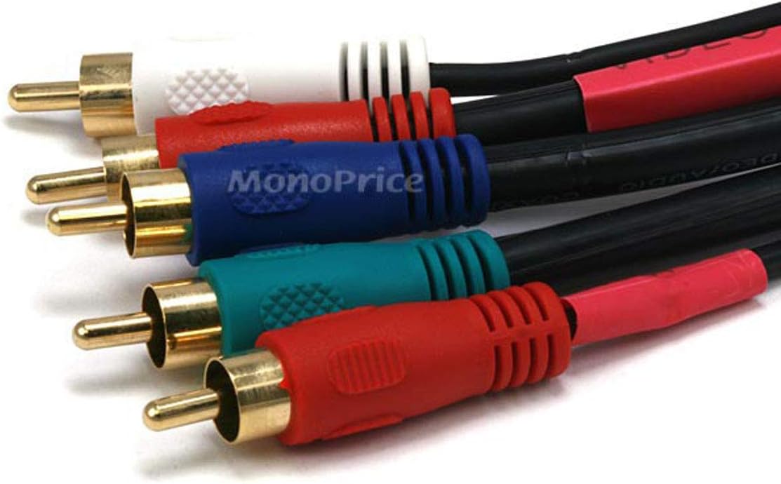 Monoprice 100322 25ft 5-RCA Component Video/Audio Cable