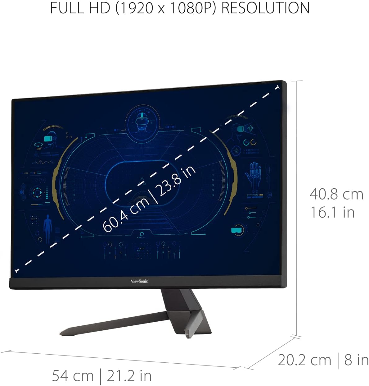 ViewSonic VX2467-MHD 24 Inch 1080p 100Hz Gaming Monitor