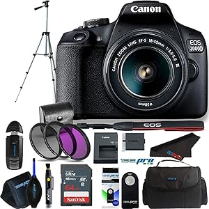 Canon EOS Rebel T7 DSLR Camera 18-55mm Lens Bundle
