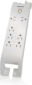 Philips SPP3070F/17 7-Outlet Surge Protector Cord Management