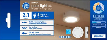 GE 93129103 LED Puck Light Dimmable Adjustable