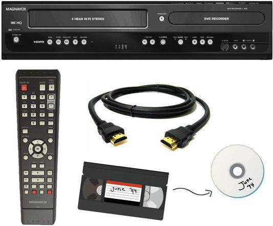 Magnavox VHS to DVD Recorder HDMI VCR Combo (Renewed)