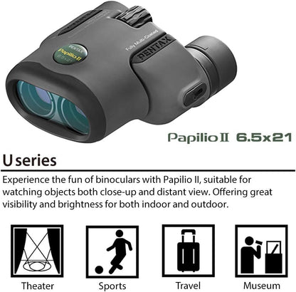 Pentax Papilio II 6.5x21 Close-Up Binoculars - Gray