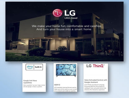 LG 32LM577BZUA 32-Inch HD Smart LED TV (Renewed)