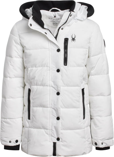 Spyder Girls' Long Length Puffer Jacket - Insulated Winter Coat