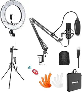 Neewer Ring Light Microphone Live Streaming Studio Kit