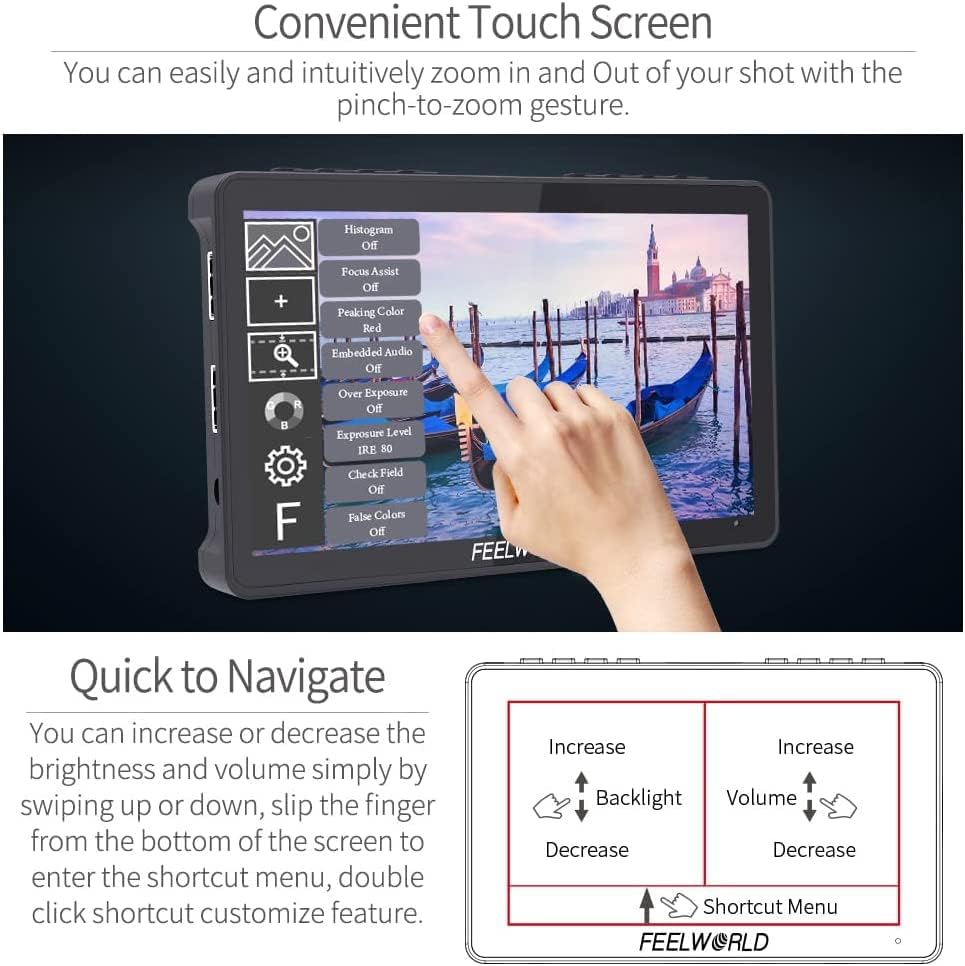 FEELWORLD F5 Pro V4 6" Touchscreen Camera Field Monitor Kit