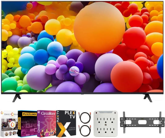 LG E6LG65UT7570PUB 65" 4K UT75 Series LED Smart TV Bundle
