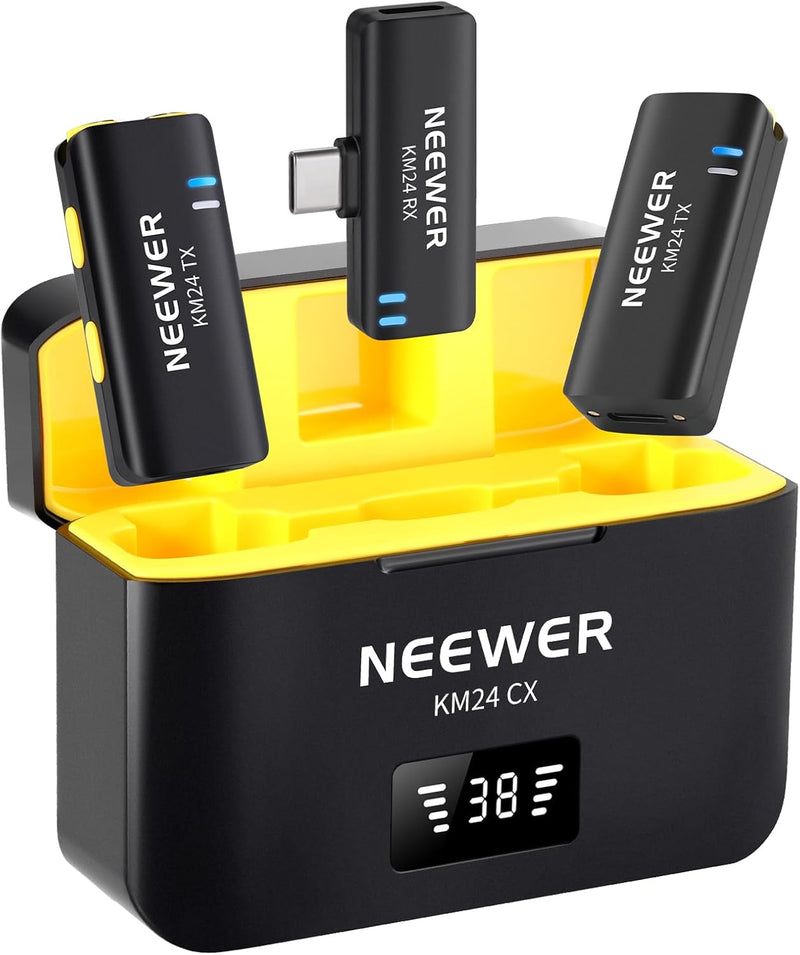 Neewer KM24 Wireless Lavalier Microphone USB-C Dual Mics — main product image