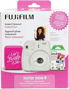 Fujifilm Instax Mini 9 Smokey White Camera Bundle