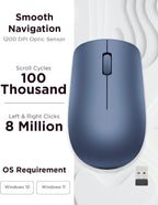 Lenovo 530MOUSE Wireless Mouse - Abyss Blue