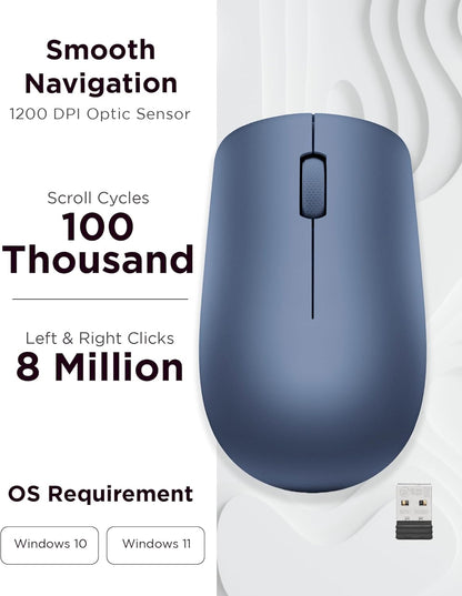 Lenovo 530MOUSE Wireless Mouse - Abyss Blue