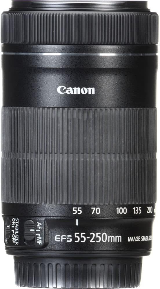 Canon 8546B002 EF-S 55-250mm STM Lens Bundle - Renewed