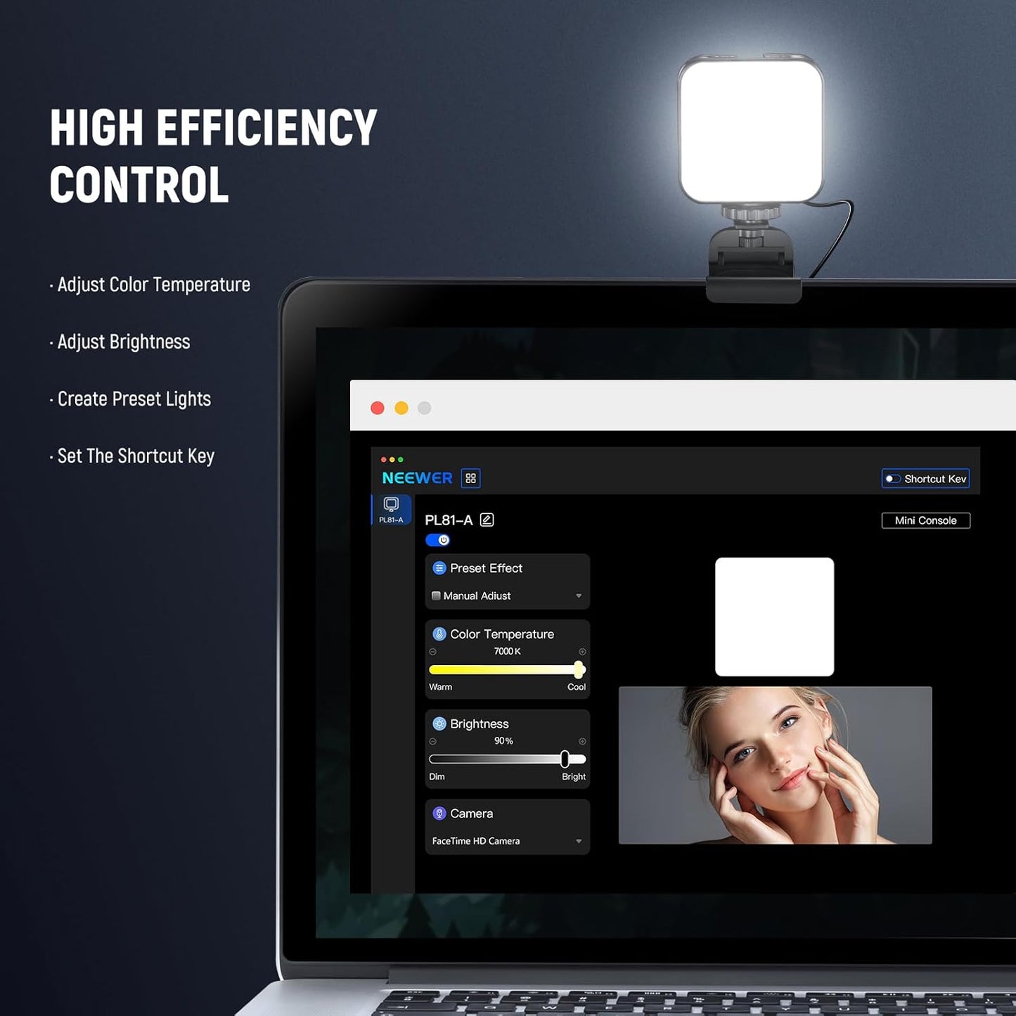 Neewer 10102594 LED Streaming Light Webcam