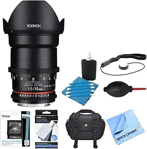 Canon Rokinon DS 35mm T1.5 Cine Lens EF Mount Bundle