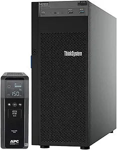 Lenovo ST25010 ThinkSystem Tower Server Bundle, 16TB, UPS