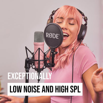 Rode NT1SIGNATUREPINK Condenser Microphone Vocal Recording Pink