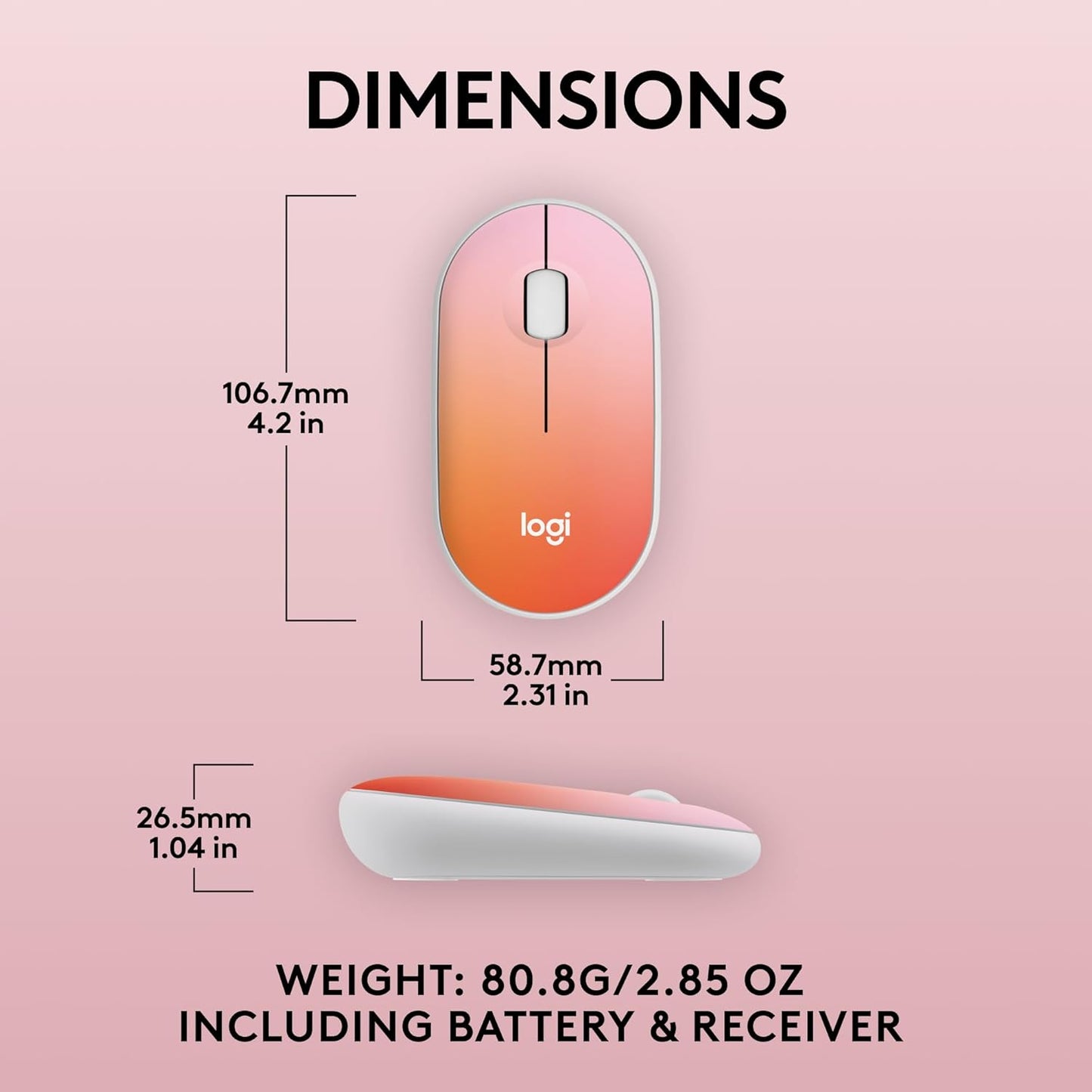 Logitech 910-007289 M340 Tropical Sunrise Silent Wireless Mouse