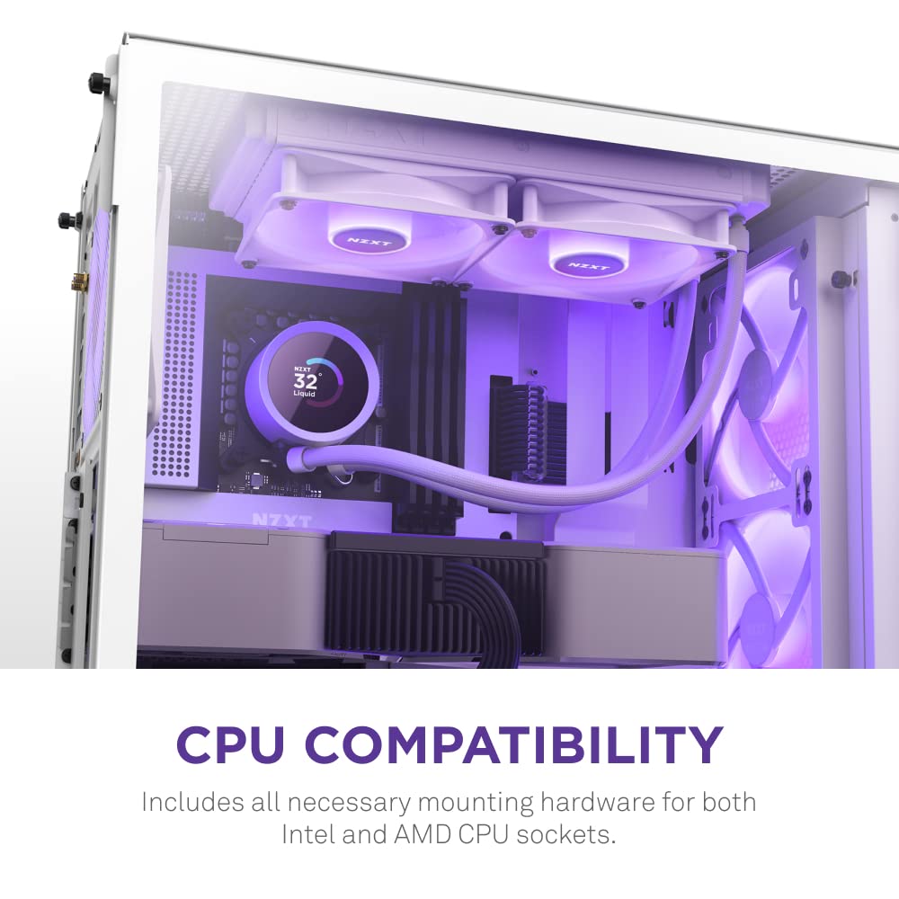 NZXT RL-KR240-W1 Kraken 240 RGB Liquid CPU Cooler White