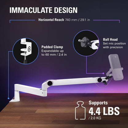 Elgato 20AAN9903-wt Wave Mic Arm LP White