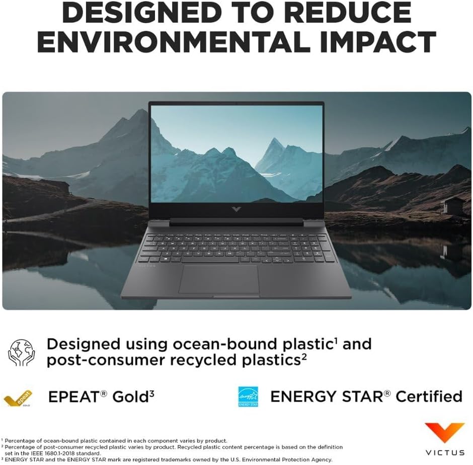 HP 9Z0K6UA#ABA Victus 15.6" 144Hz Gaming Laptop - Ryzen 5, RX 6550M