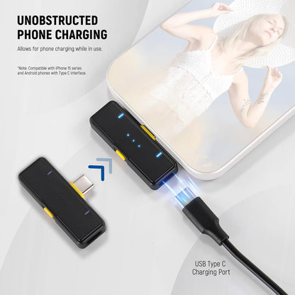 Neewer 21000072 Wireless Lavalier Microphone USB-C iPhone