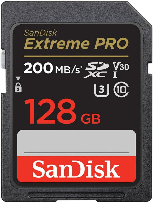 SanDisk Extreme PRO 128GB UHS-I SDXC Memory Card - V30