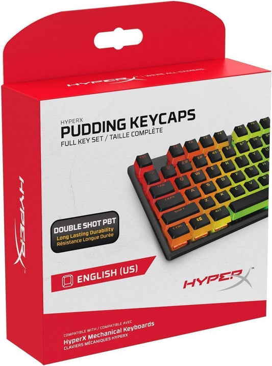 HyperX HKCPXP Pudding Keycaps - Double Shot PBT, Black