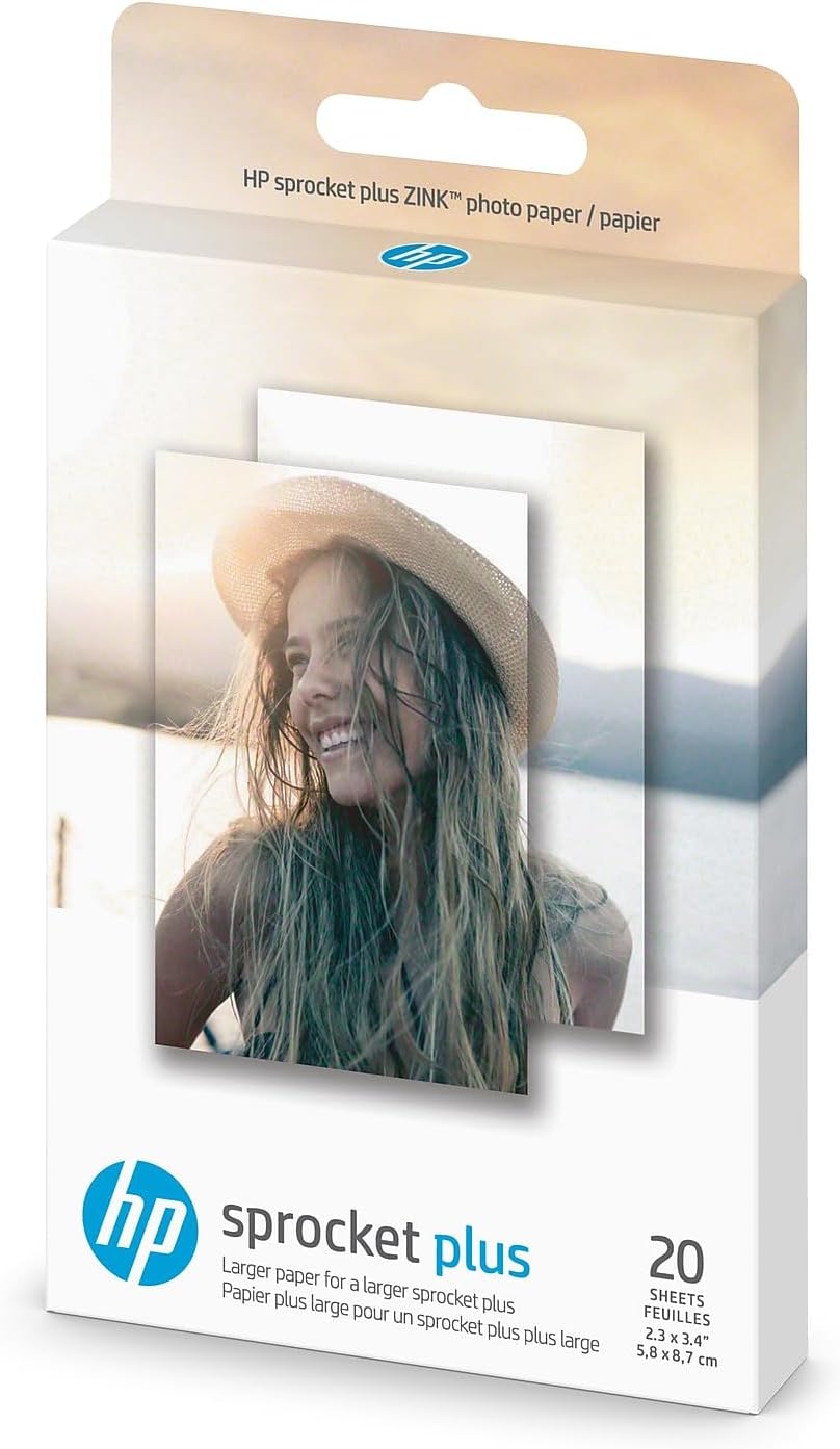 HP 2FR23A Sprocket Sticky Back Zink Photo Paper
