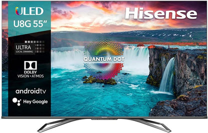 Hisense 55U8G 55-inch U8G 4K ULED Android Smart TV - Renewed