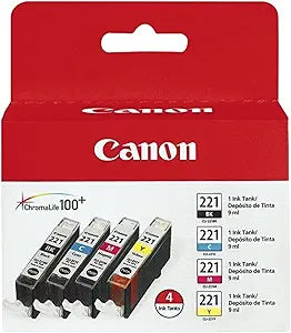 Canon 2946B004 CLI-221 Four Color Ink Pack