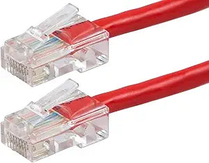 Monoprice 113299 Zeroboot Cat6 Ethernet Cable - 50ft Red - UTP Stranded