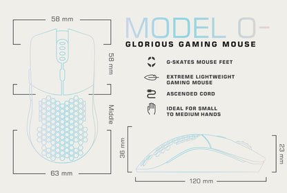 Glorious GOM-GWHITE Model O- (Minus) Ultralight Gaming Mouse