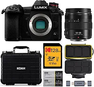 Panasonic LUMIX G9 Mirrorless Camera Kit: 12-35mm Lens, 128GB SD