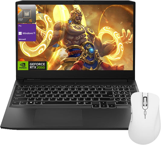 Lenovo 82K202D4AD IdeaPad 3 Pro Ryzen 5 RTX 2050 Gaming Laptop Bundle