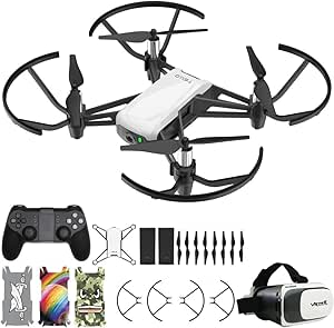 DJI Tello Drone Beginner Bundle: Extra Battery, Remote, VR Goggles