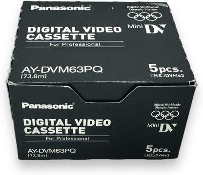 Panasonic 991264 AY-DVM63PQ Mini DV Cassette 5-Pack Pro