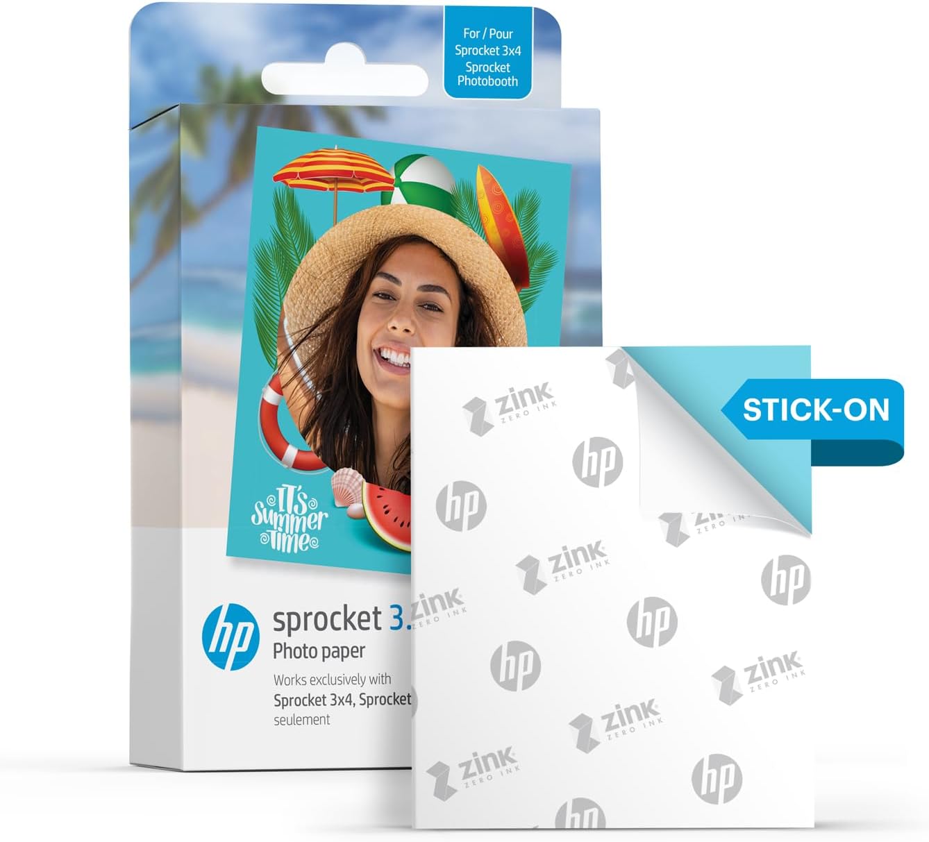 HP AMZHPIS3X4K1W Sprocket 3x4 Instant Photo Printer Kit