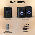 Magnavox MM441-EC 3-Piece CD Shelf System Bluetooth