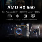 HP Core i5 RGB Gaming PC - Radeon RX 550 (Renewed)