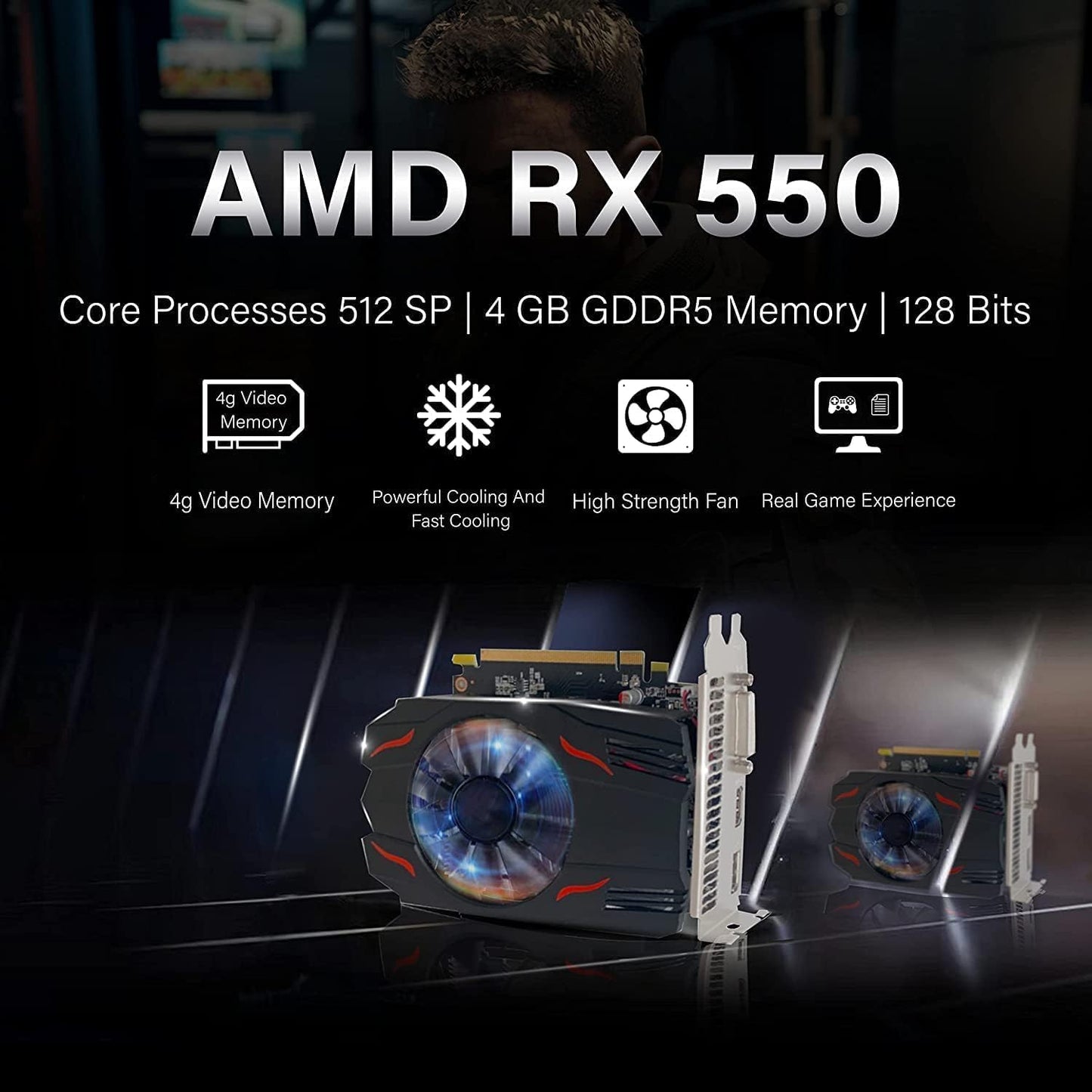 HP Core i5 RGB Gaming PC - Radeon RX 550 (Renewed)