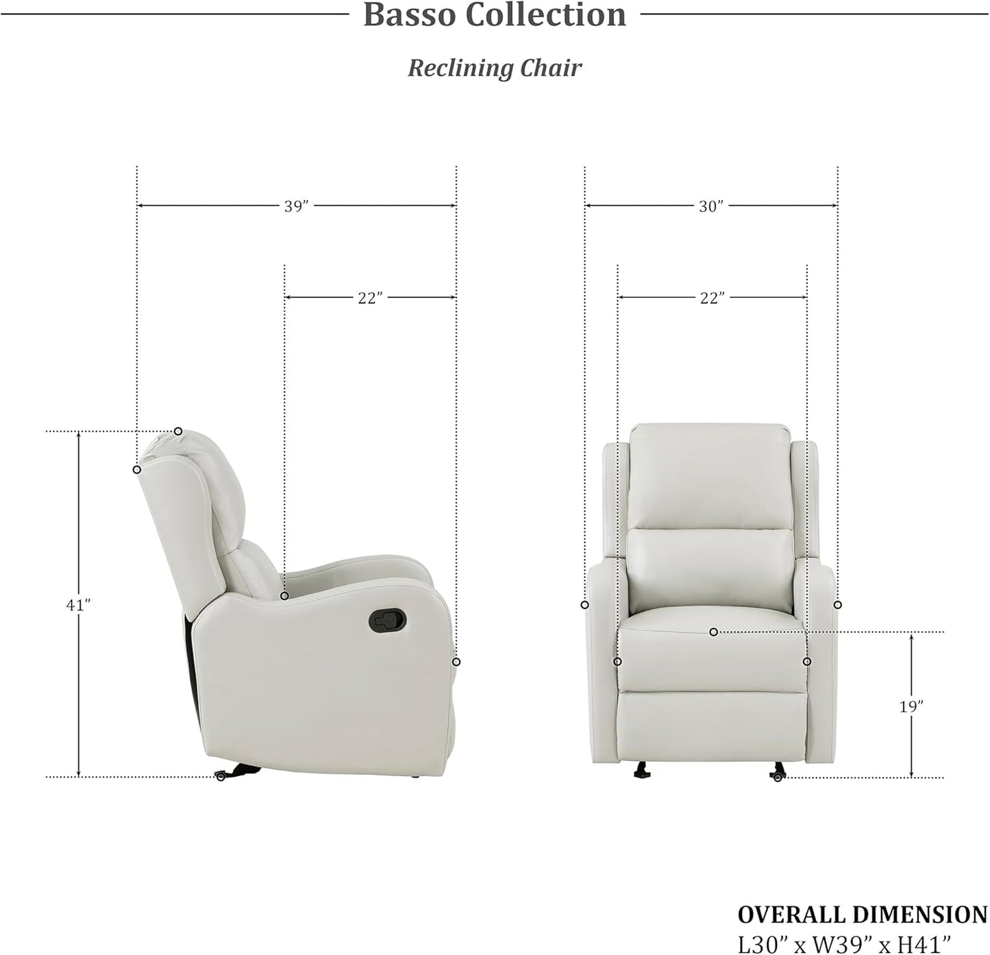 Lexicon 194840244790 Taupe Glider Recliner Chair