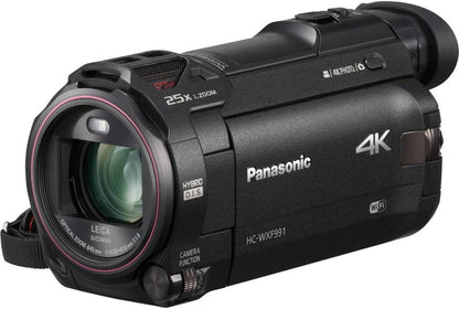 Panasonic E1PNHCWXF991K 4K Camcorder Bundle, Wi-Fi, 32GB Card, Tripod