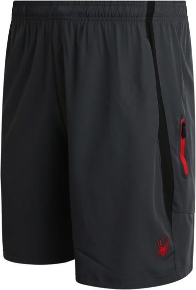 Spyder Men's Active Running Shorts Mesh Liner Zip Pockets