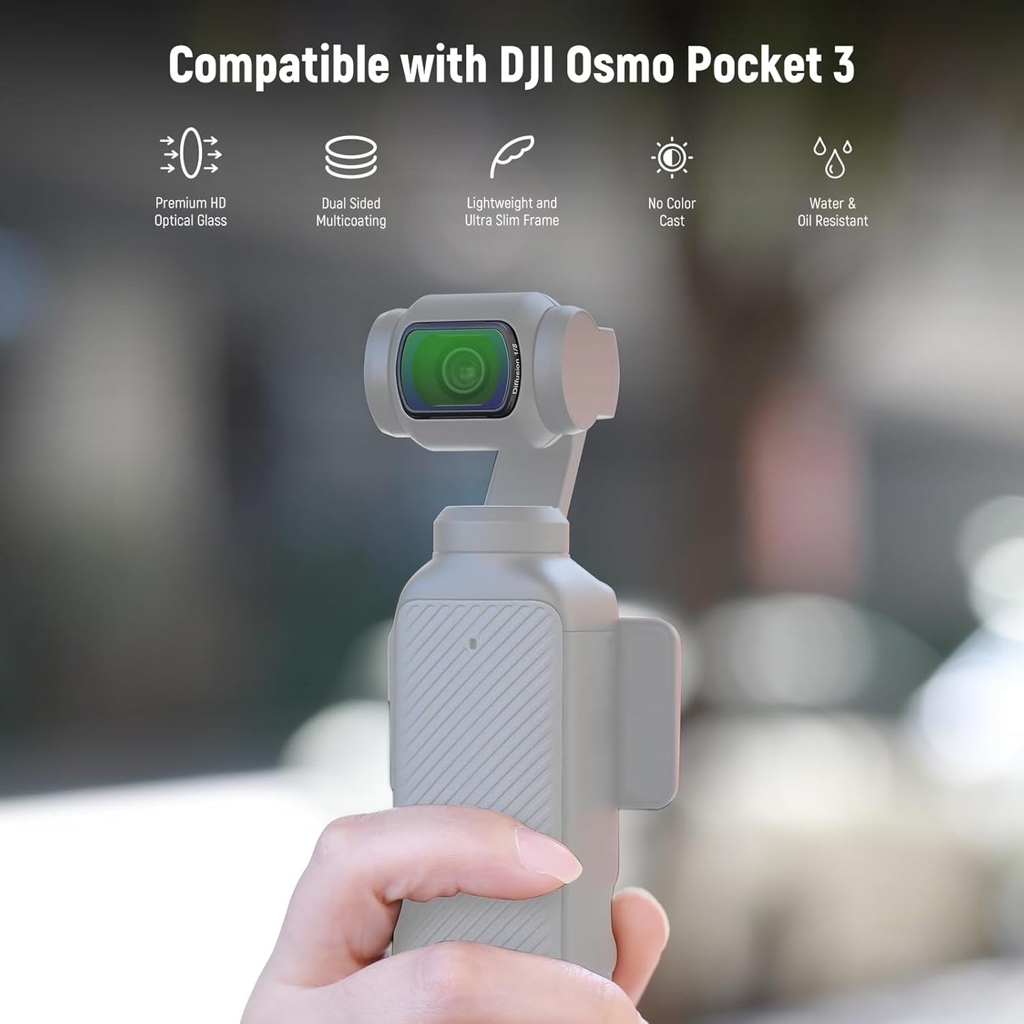 Neewer 10105016 Magnetic Black Diffusion Osmo Pocket 3 Filter