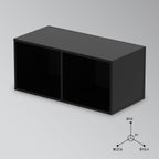 Glorious AMS-RECORD-BOX-230-BLK: Black Vinyl Record Storage Box 230