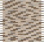 MSI Diamante Brick Blend Glass Stone Mosaic Tile Sample